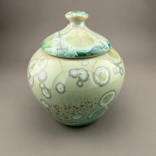 Light Mint Green Ceramic Crystalline Glaze Pet Urn