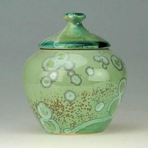 Seafoam Green Ceramic Crystalline Glaze Pet Urn