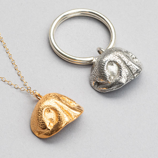 Nose Print Pendant - Silver or Gold - Image 2
