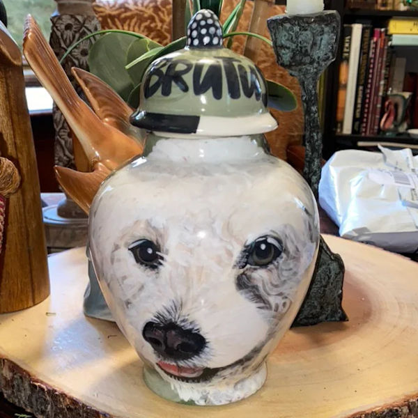 Custom Portrait Ceramic Urn - 75 ci - Image 4