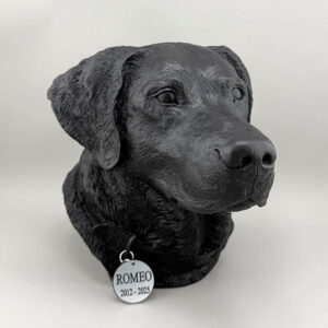 Black Lab Bust Urns