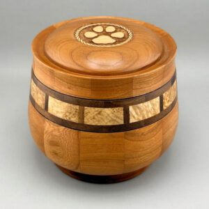 Cherry, Walnut and Burl Pet Urn - 60 ci