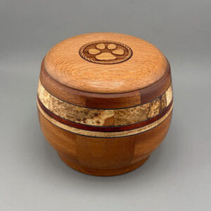 Mahogany, Burl and Red Paduk Pet Urn - 50 ci