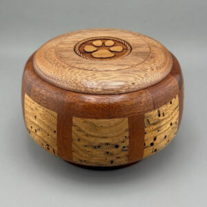 Wormy Butternut and Mahogany Pet Urn - 45 ci