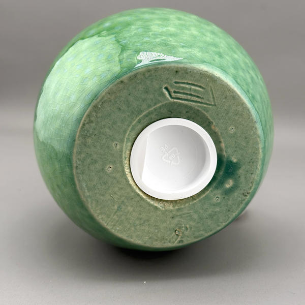 Green with Blue Dots Kat Urn - Image 2